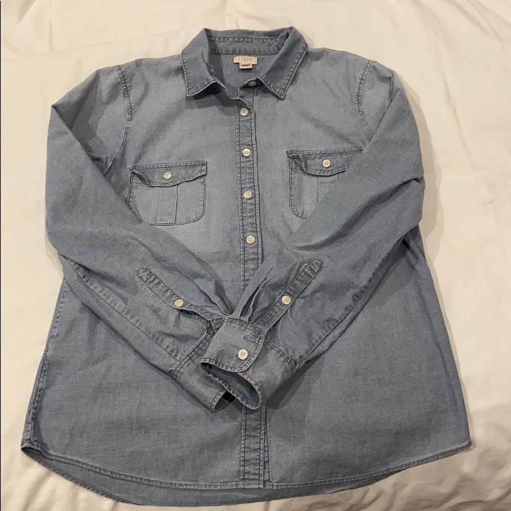JCrew Medium chambray Denim Shirt, like new